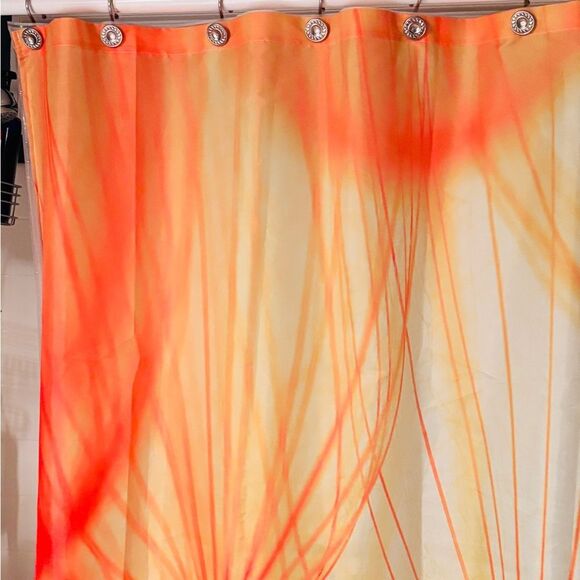 Dandelions Red Orange Yellow Shower Curtain - Picture 4 of 6
